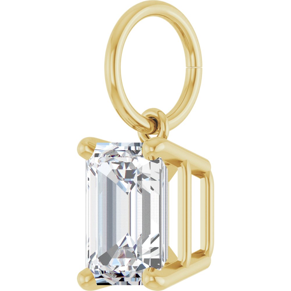 14K Yellow Gold 1 1/4 CT Lab-Grown Diamond Charm/Pendant