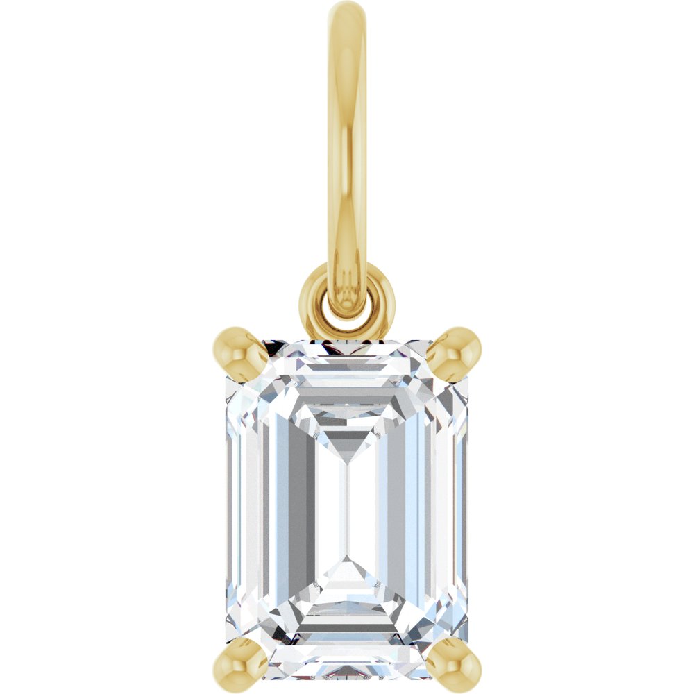 14K Yellow Gold 1 1/4 CT Lab-Grown Diamond Charm/Pendant