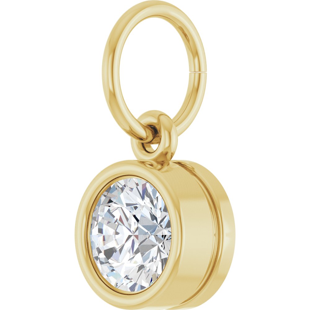 14K Yellow Gold 1/2 CT Lab-Grown Diamond Charm/Pendant