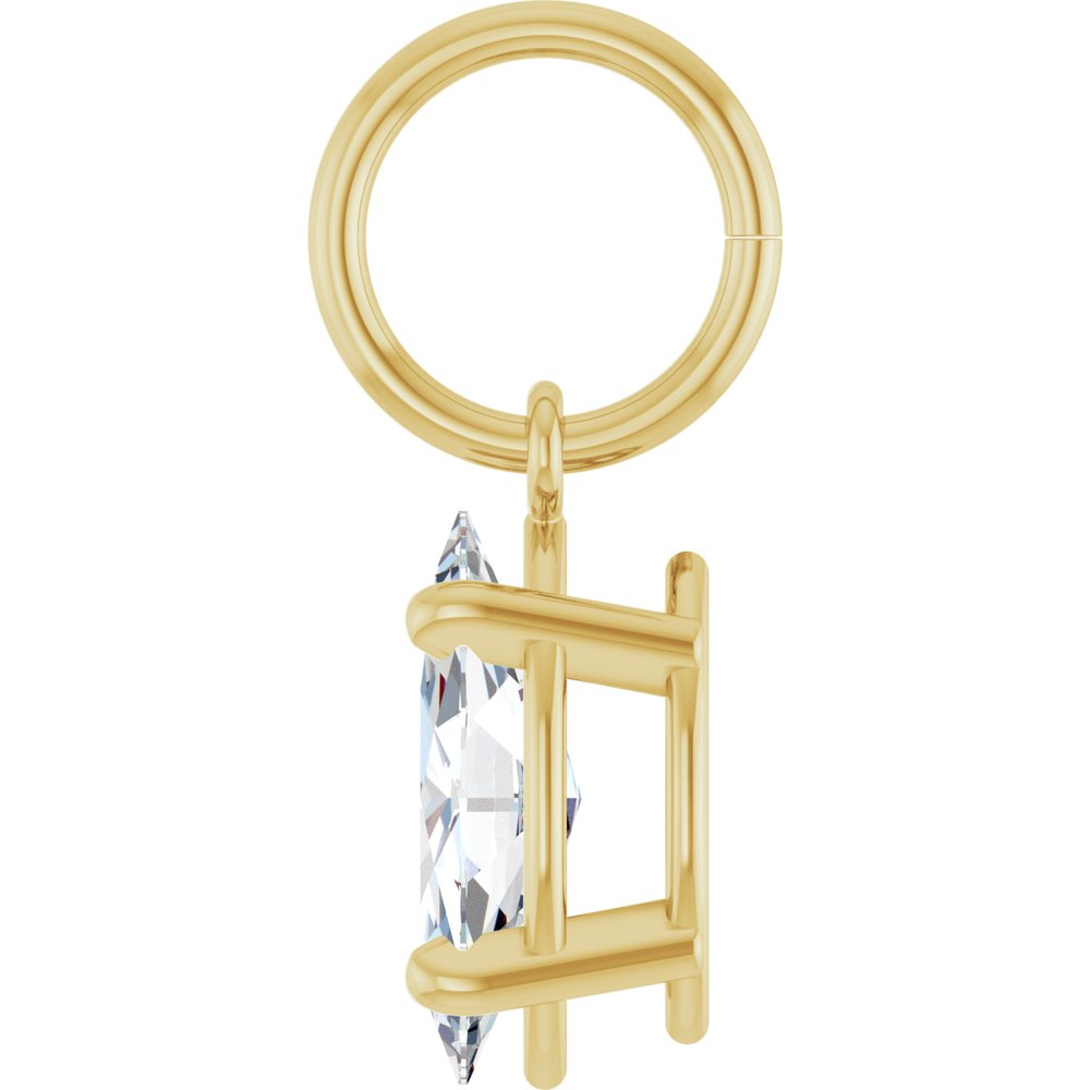 14K Yellow Gold 1/2 CT Lab-Grown Diamond Charm/Pendant