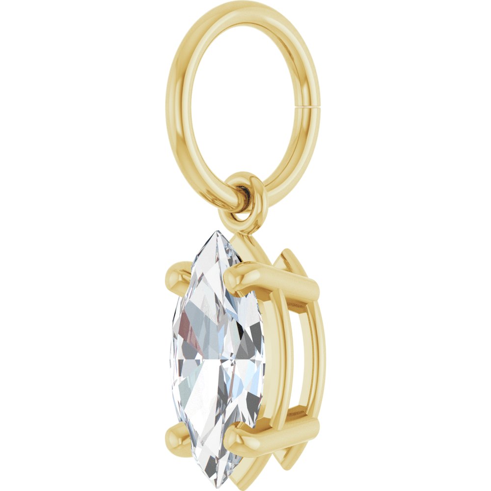 14K Yellow Gold 1/2 CT Lab-Grown Diamond Charm/Pendant