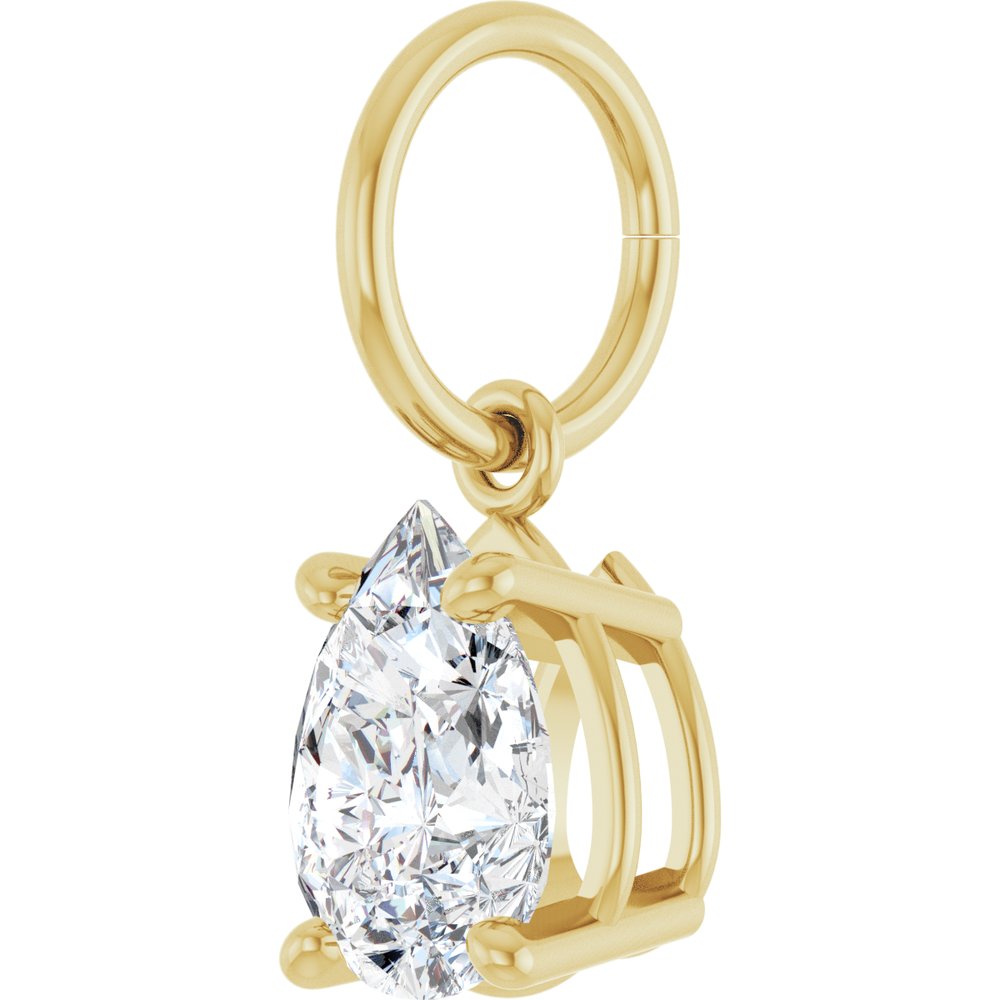 14K Yellow Gold 5/8 CT Lab-Grown Diamond Charm/Pendant