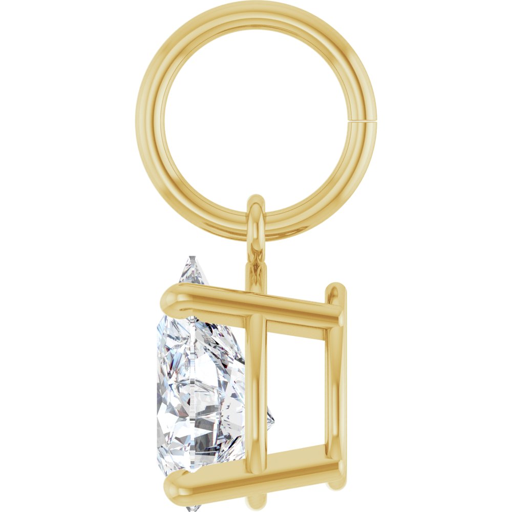 14K Yellow Gold 5/8 CT Lab-Grown Diamond Charm/Pendant