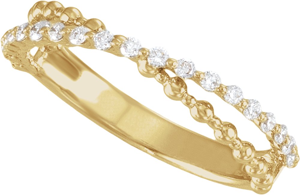 14K Yellow Gold 1/4 CTW Lab-Grown Diamond Anniversary Band