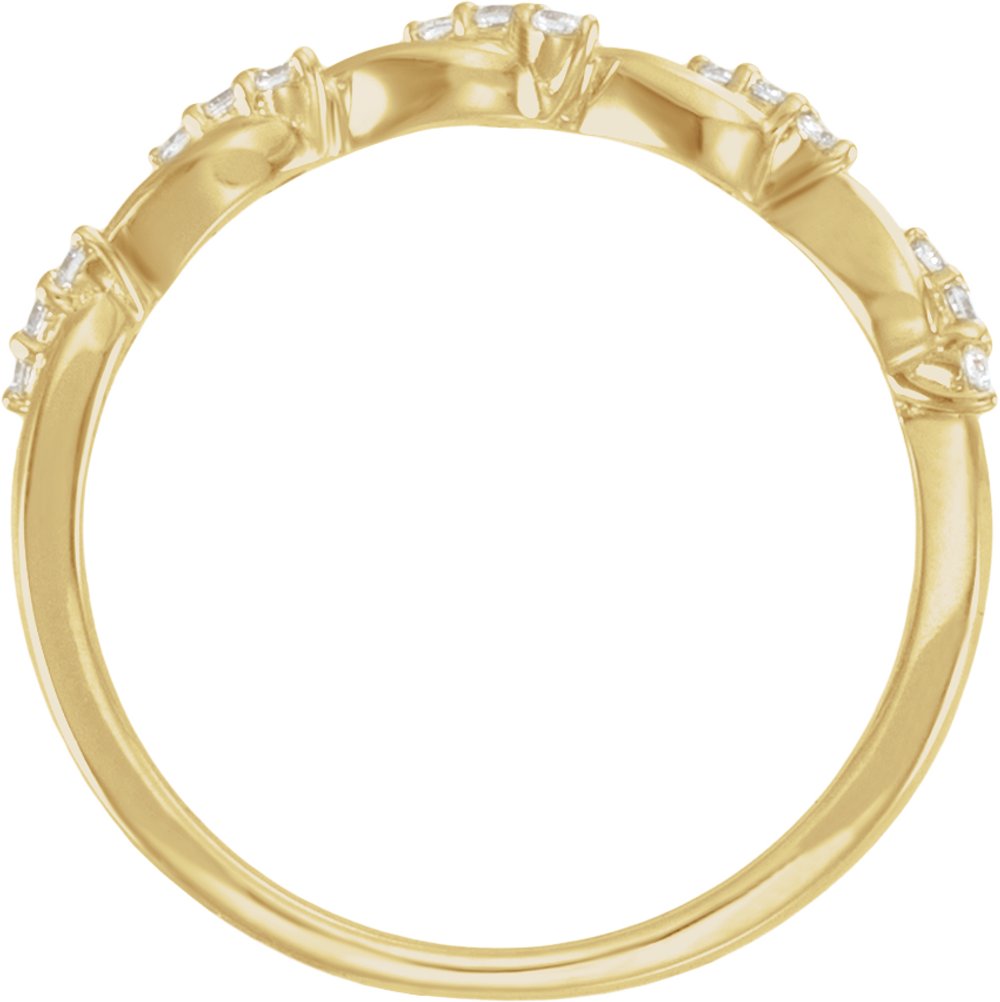 14K Yellow Gold 1/8 CTW Lab-Grown Diamond Anniversary Band
