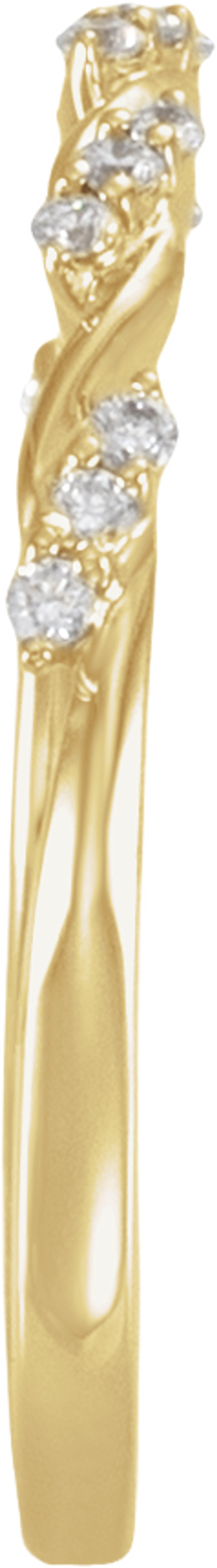 14K Yellow Gold 1/8 CTW Lab-Grown Diamond Anniversary Band