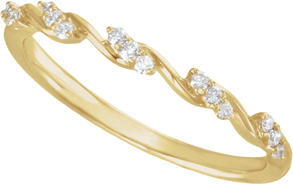 14K Yellow Gold 1/8 CTW Lab-Grown Diamond Anniversary Band