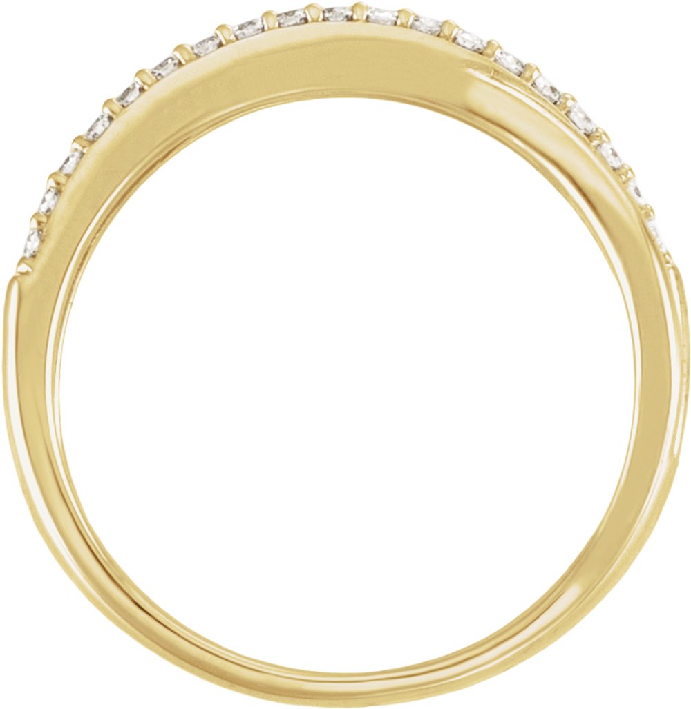 14K Yellow Gold 1/3 CTW Lab-Grown Diamond Anniversary Band