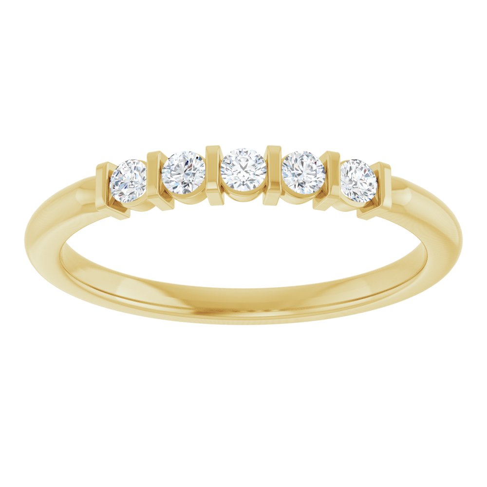 14K Yellow Gold .08 CTW Natural Diamond Anniversary Band