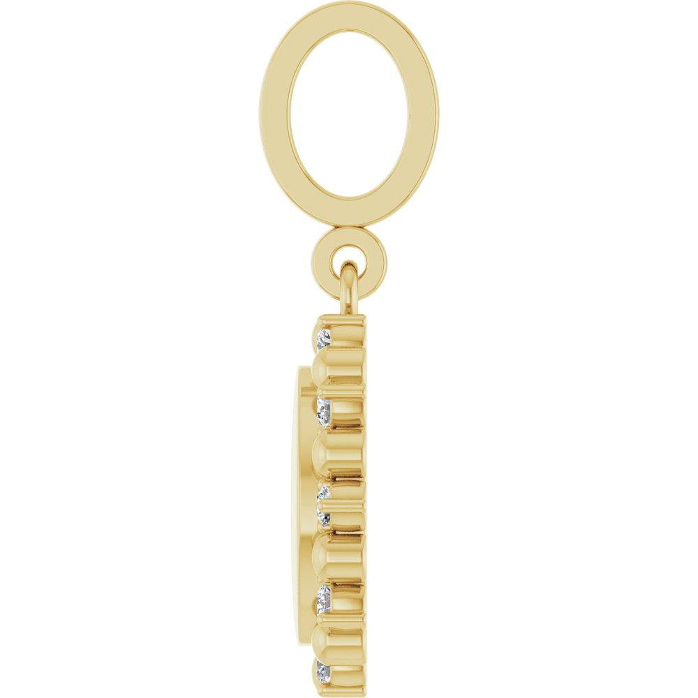 14K Yellow Gold 1/6 CTW Lab-Grown Diamond Engravable Pendant