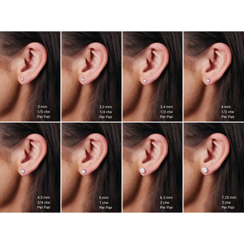 Sterling Silver 4 mm Natural Garnet Earrings
