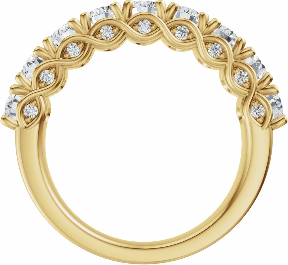 14K Yellow Gold 2 1/3 CTW Lab-Grown Diamond Anniversary Band
