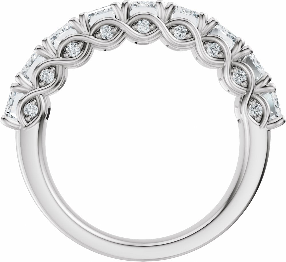 14K White Gold 3 3/4 CTW Lab-Grown Diamond Anniversary Band
