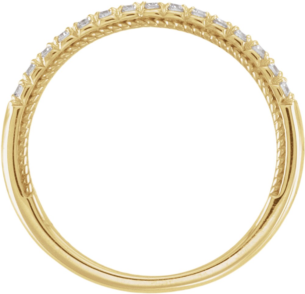 14K Yellow Gold 1/5 CTW Lab-Grown Diamond Anniversary Band