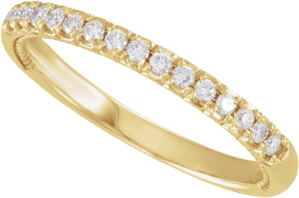 14K Yellow Gold 1/5 CTW Lab-Grown Diamond Anniversary Band