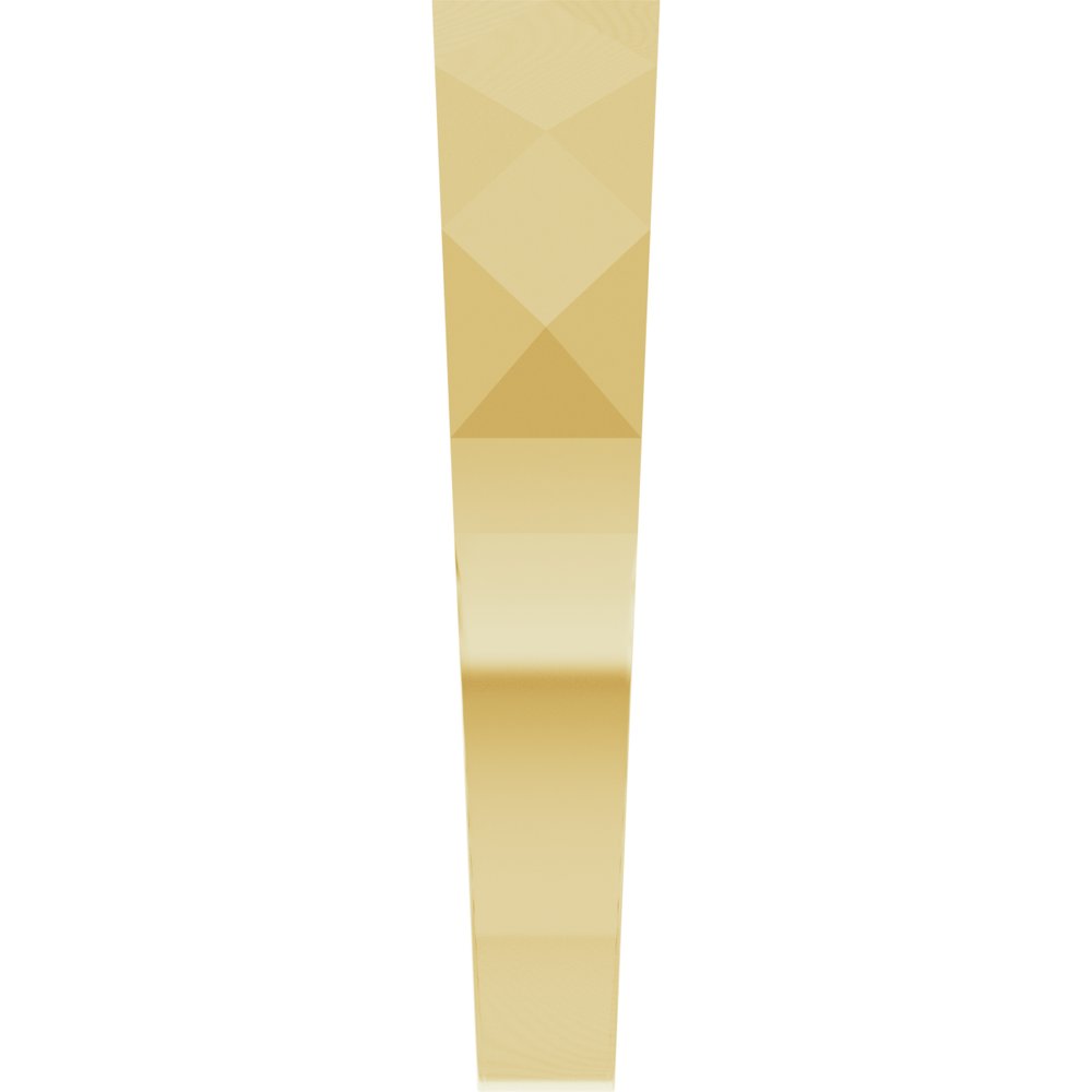 14K Yellow Gold 5 mm Geometric Faceted Band Size 10
