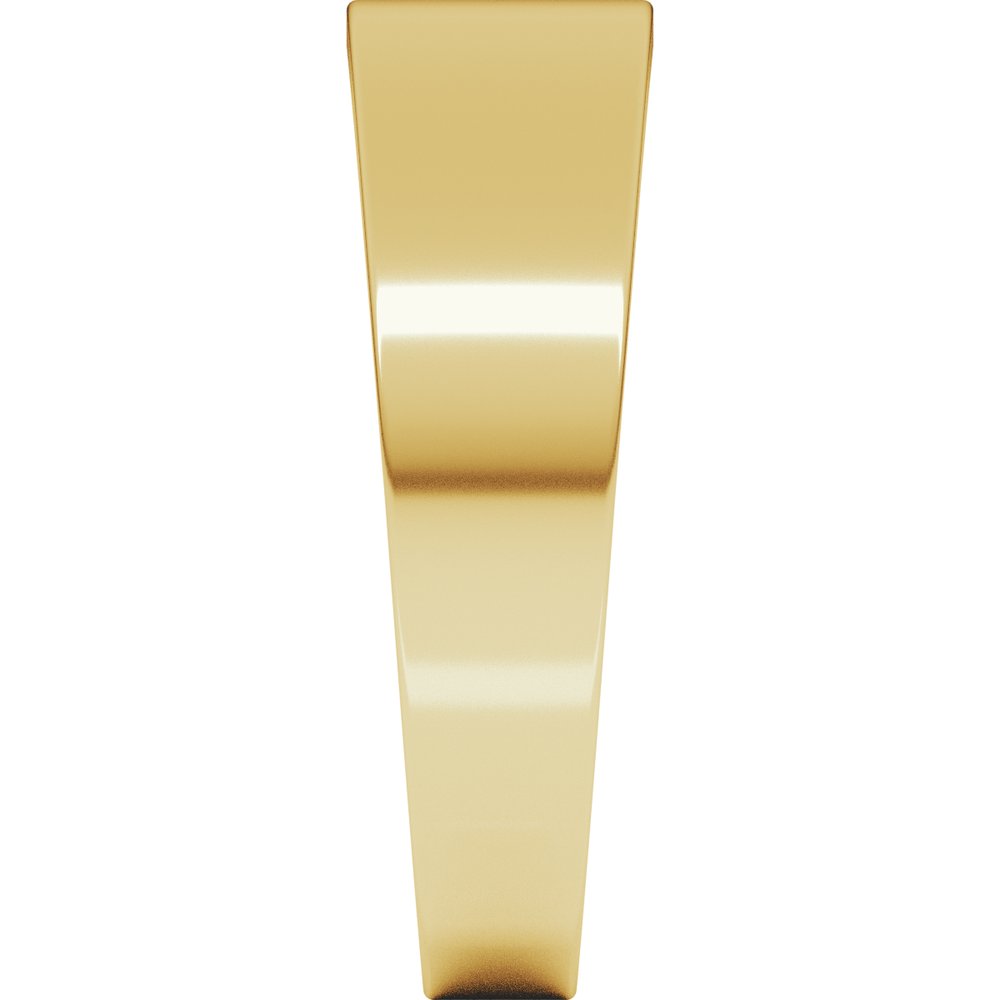 14K Yellow Gold 6 mm Lightweight Tapered Flat Band Size 8