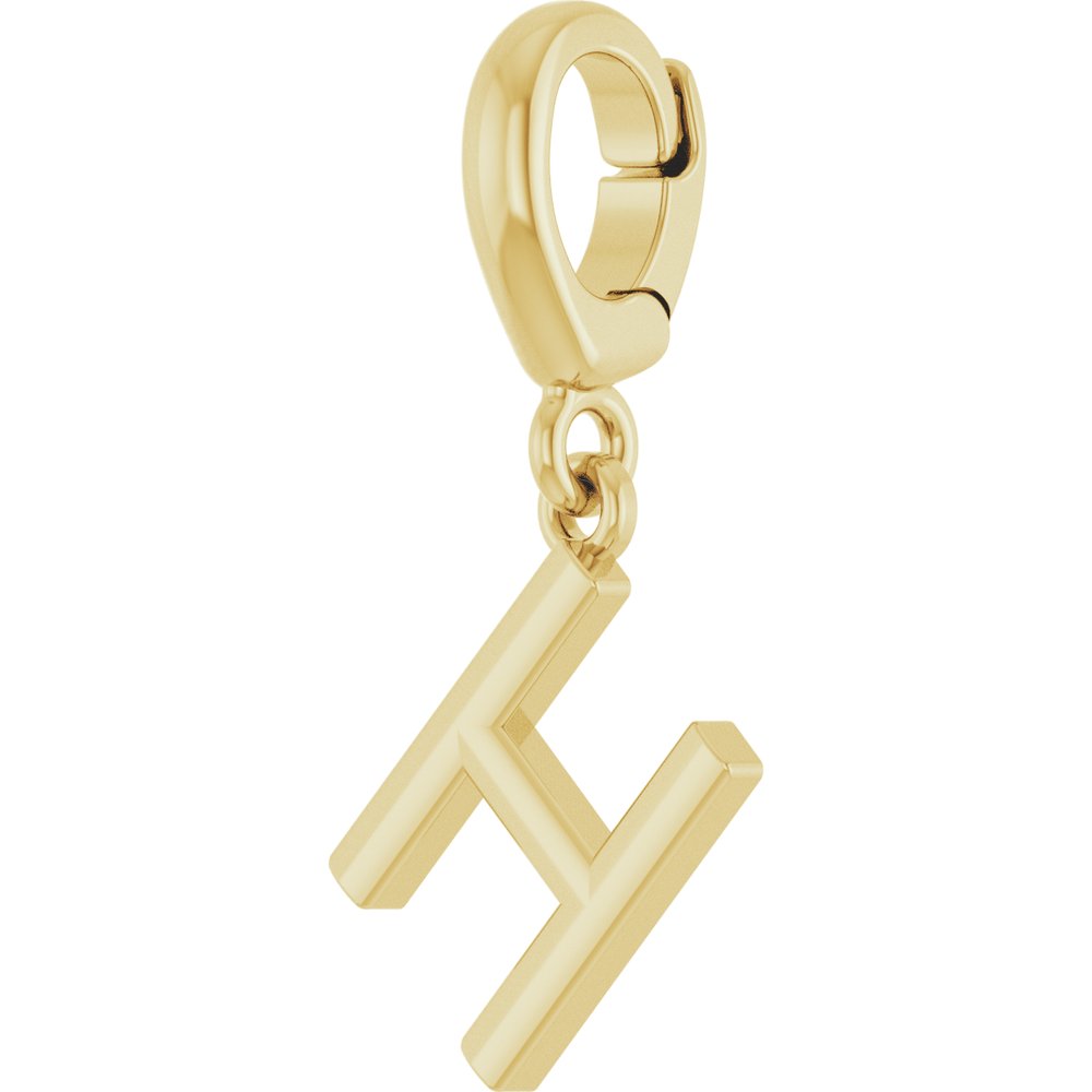 14K Yellow Gold Initial H Charm/Pendant