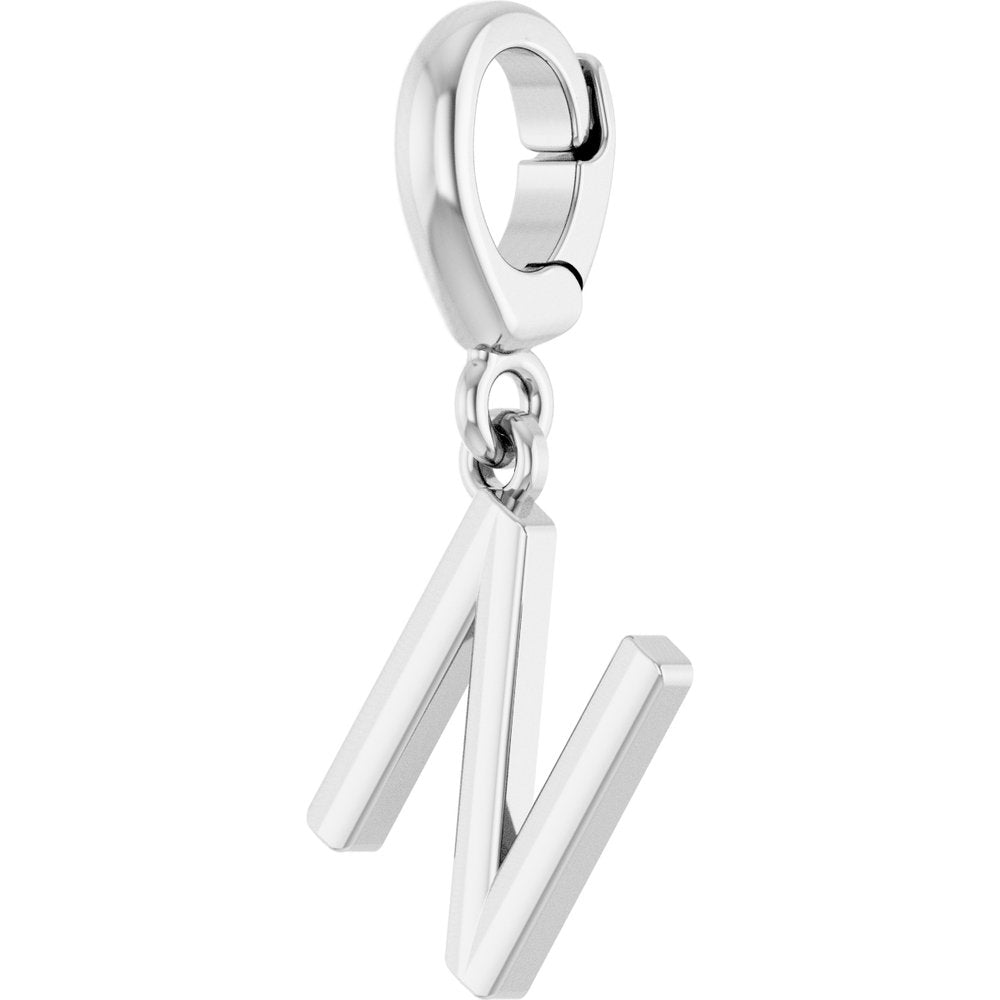 Sterling Silver Initial N Charm/Pendant
