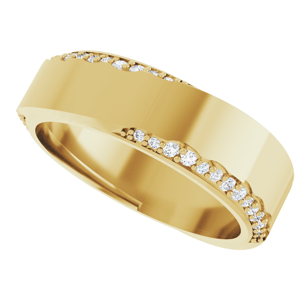 14K Yellow Gold 1/3 CTW Lab-Grown Diamond Band Size 7