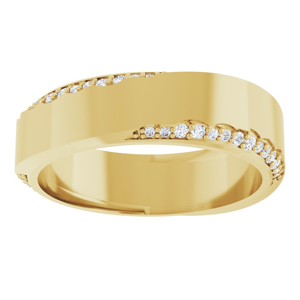 14K Yellow Gold 1/3 CTW Lab-Grown Diamond Band Size 7