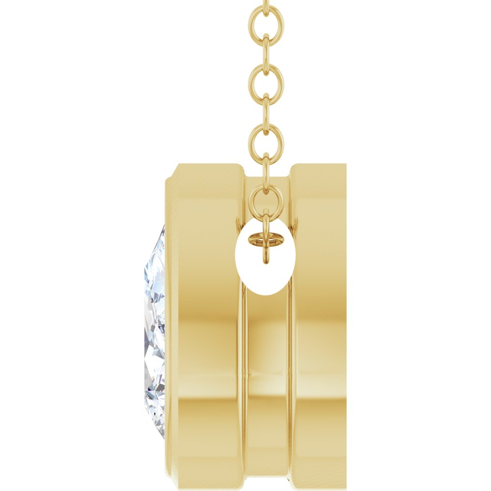 14K Yellow Gold 1/3 CT Lab-Grown Diamond 16-18" Necklace
