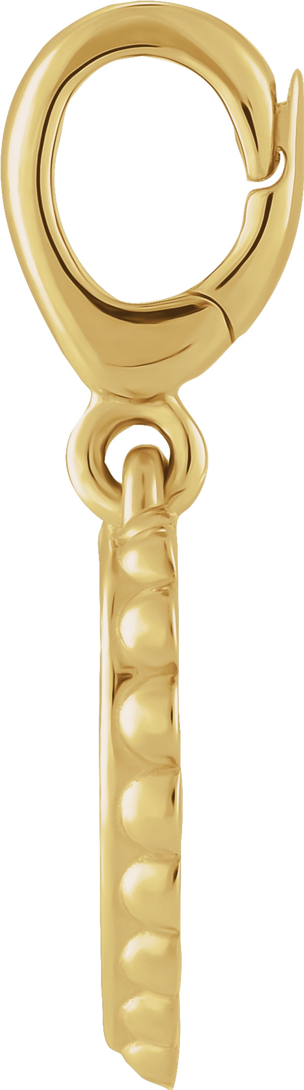 14K Yellow Gold Engravable Heart Charm/Pendant