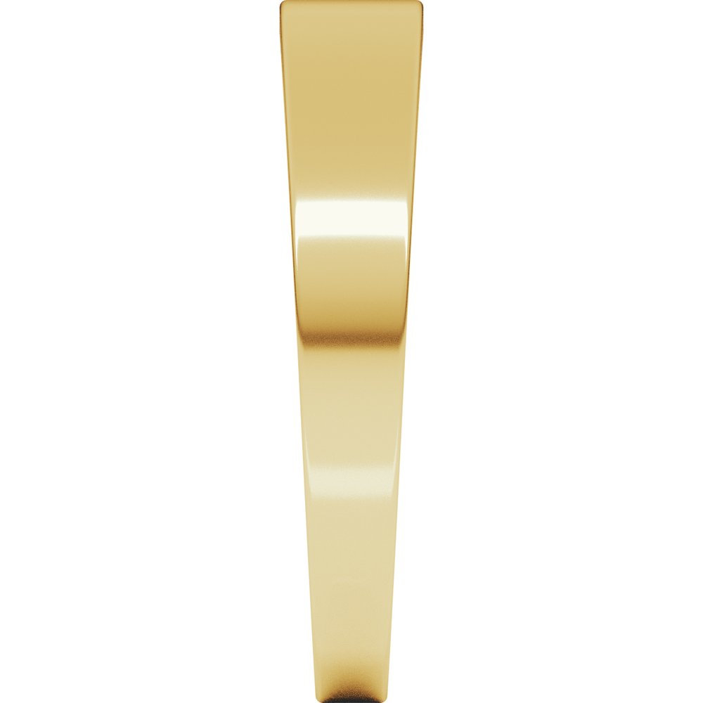 14K Yellow Gold 4 mm Lightweight Tapered Flat Band Size 6.5