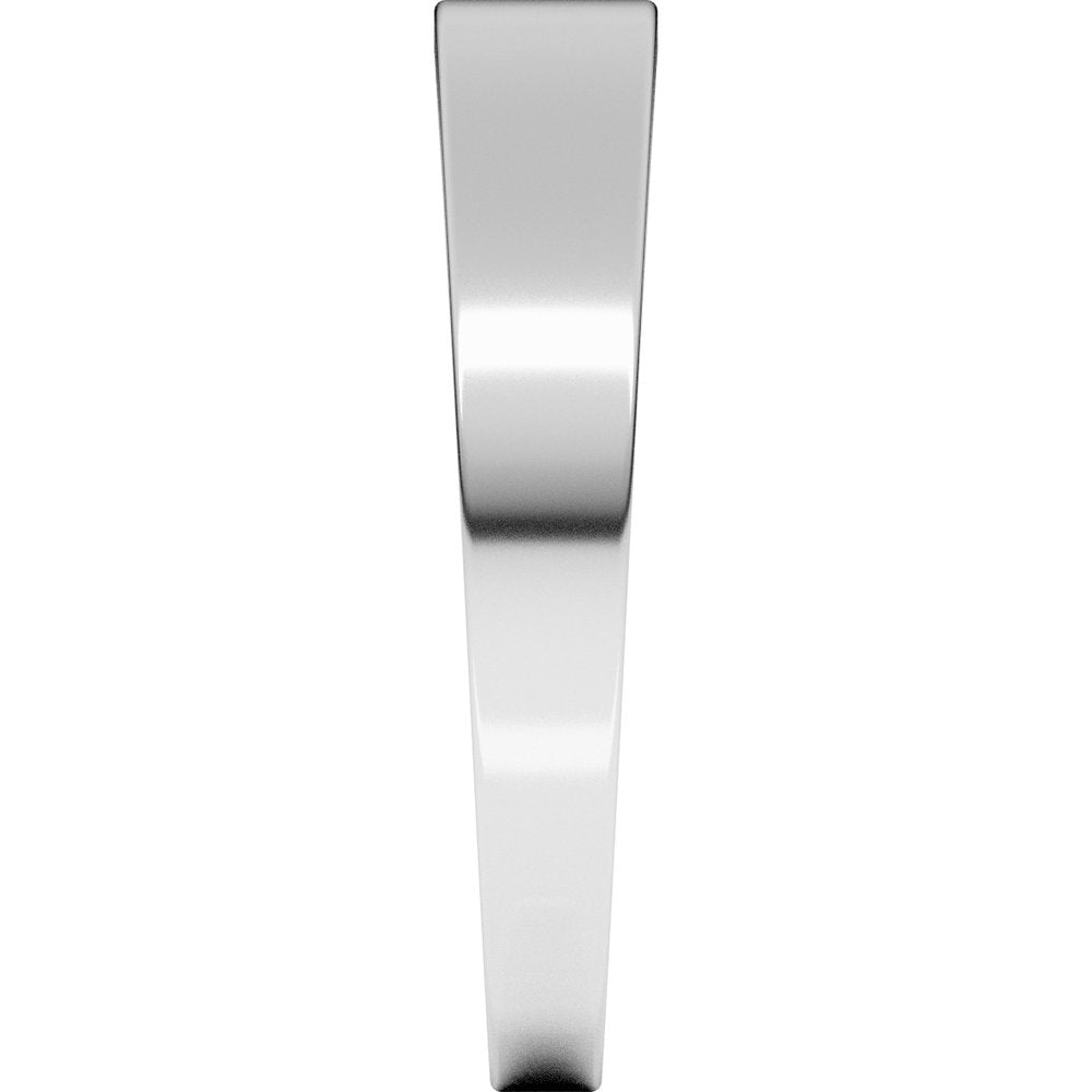 Sterling Silver 4 mm Lightweight Tapered Flat Band Size 10