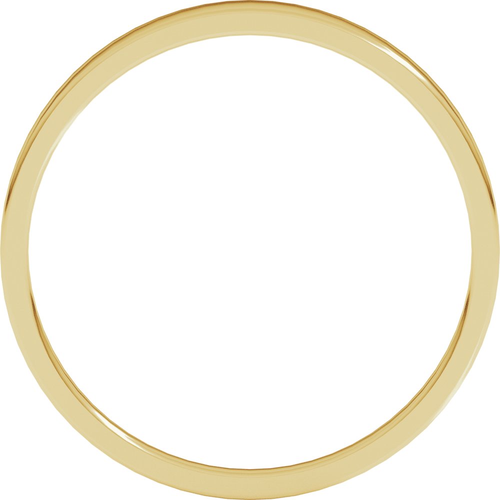10K Yellow Gold 2.5 mm Lightweight Tapered Flat Band Size 8
