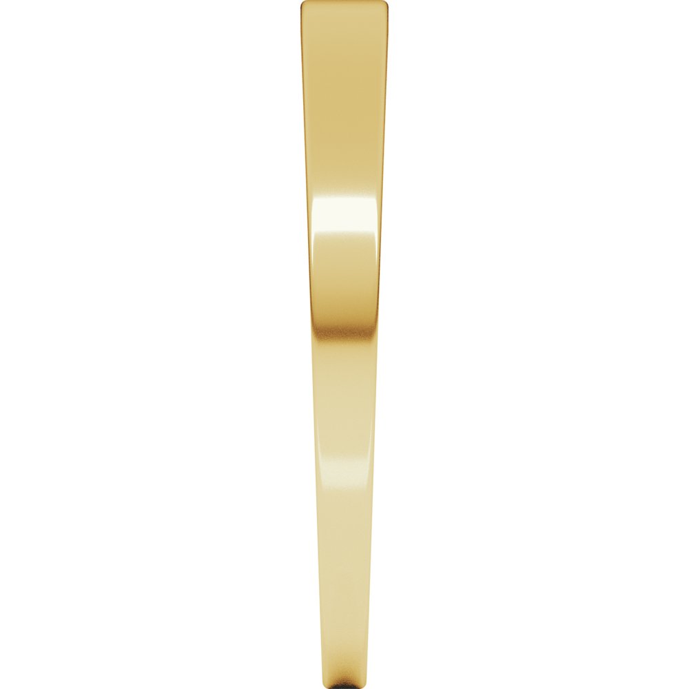 10K Yellow Gold 2.5 mm Lightweight Tapered Flat Band Size 8
