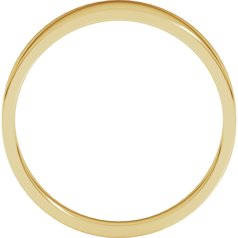 10K Yellow Gold 5 mm Lightweight Tapered Flat Band Size 6