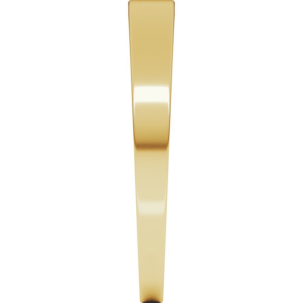 14K Yellow Gold 3 mm Lightweight Tapered Flat Band Size 6.5