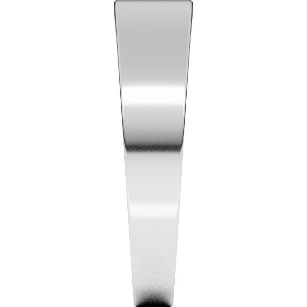 14K White Gold 5 mm Lightweight Tapered Flat Band Size 10