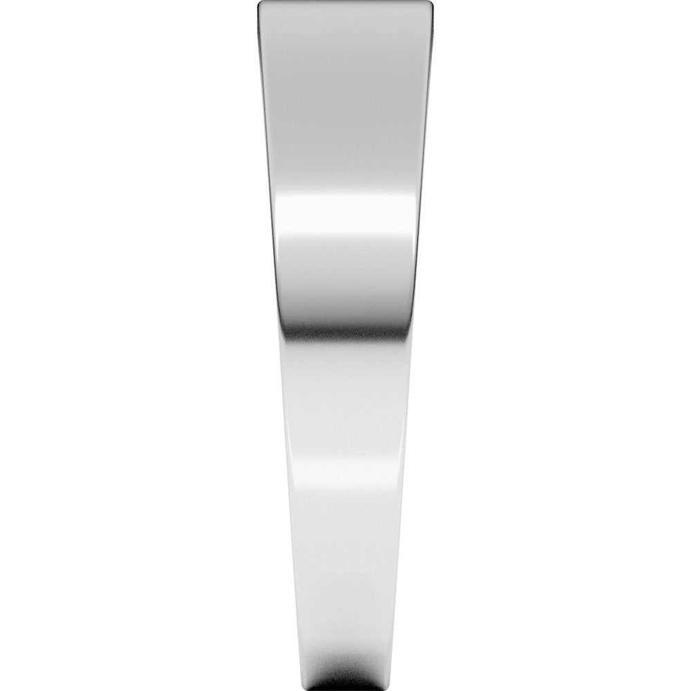 Sterling Silver 5 mm Lightweight Tapered Flat Band Size 10.5