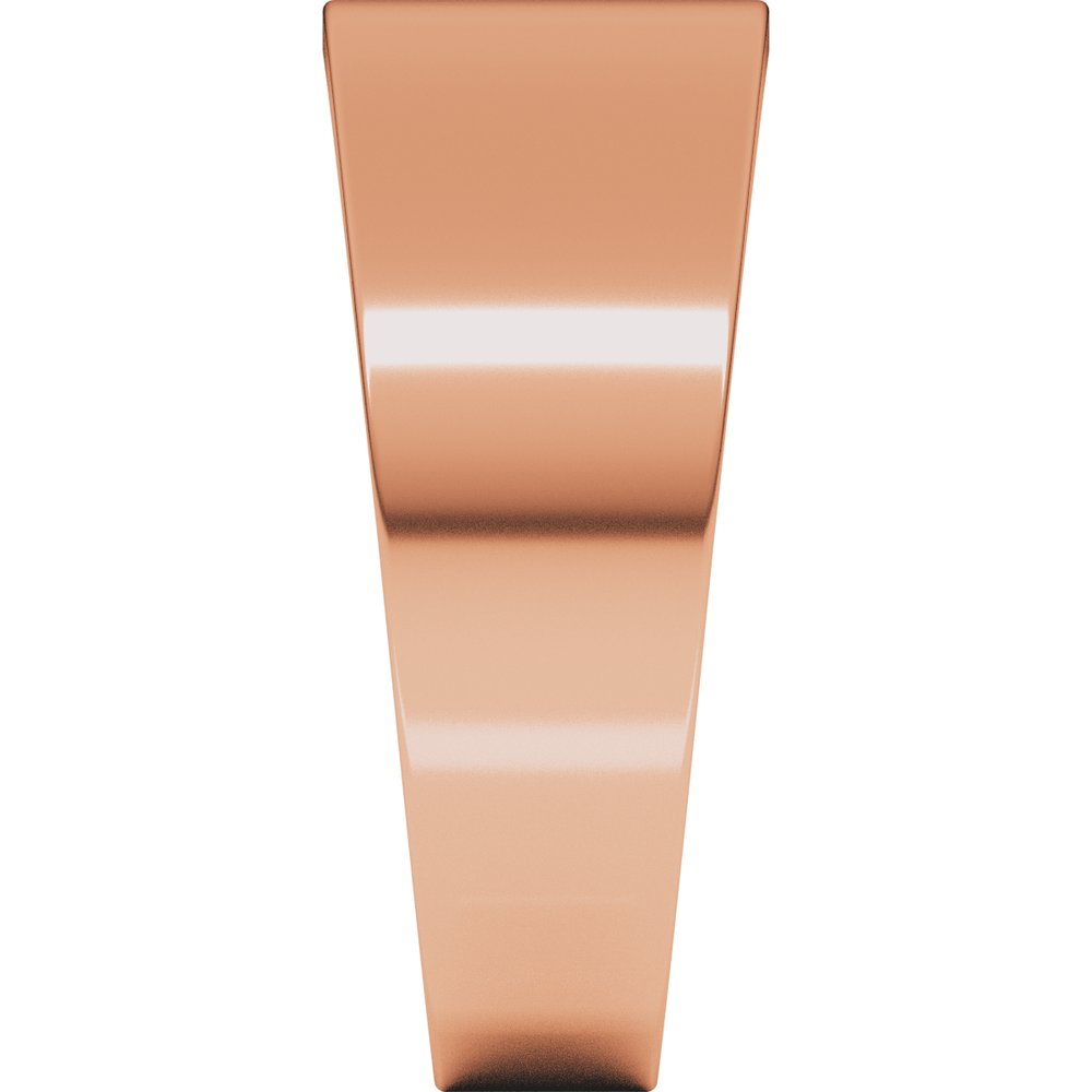 14K Rose Gold 8 mm Lightweight Tapered Flat Band Size 8.5