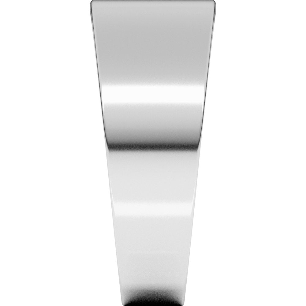14K White Gold 8 mm Lightweight Tapered Flat Band Size 7