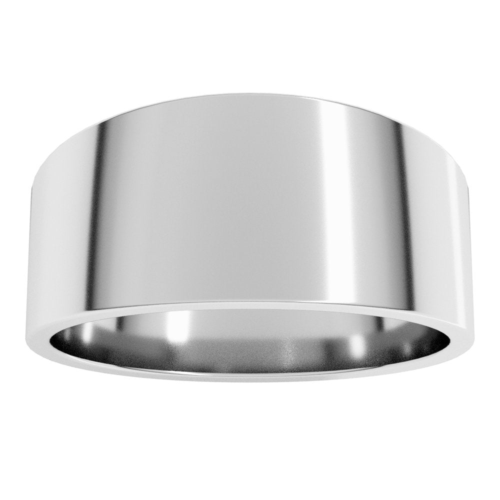 Sterling Silver 9 mm Lightweight Tapered Flat Band Size 11