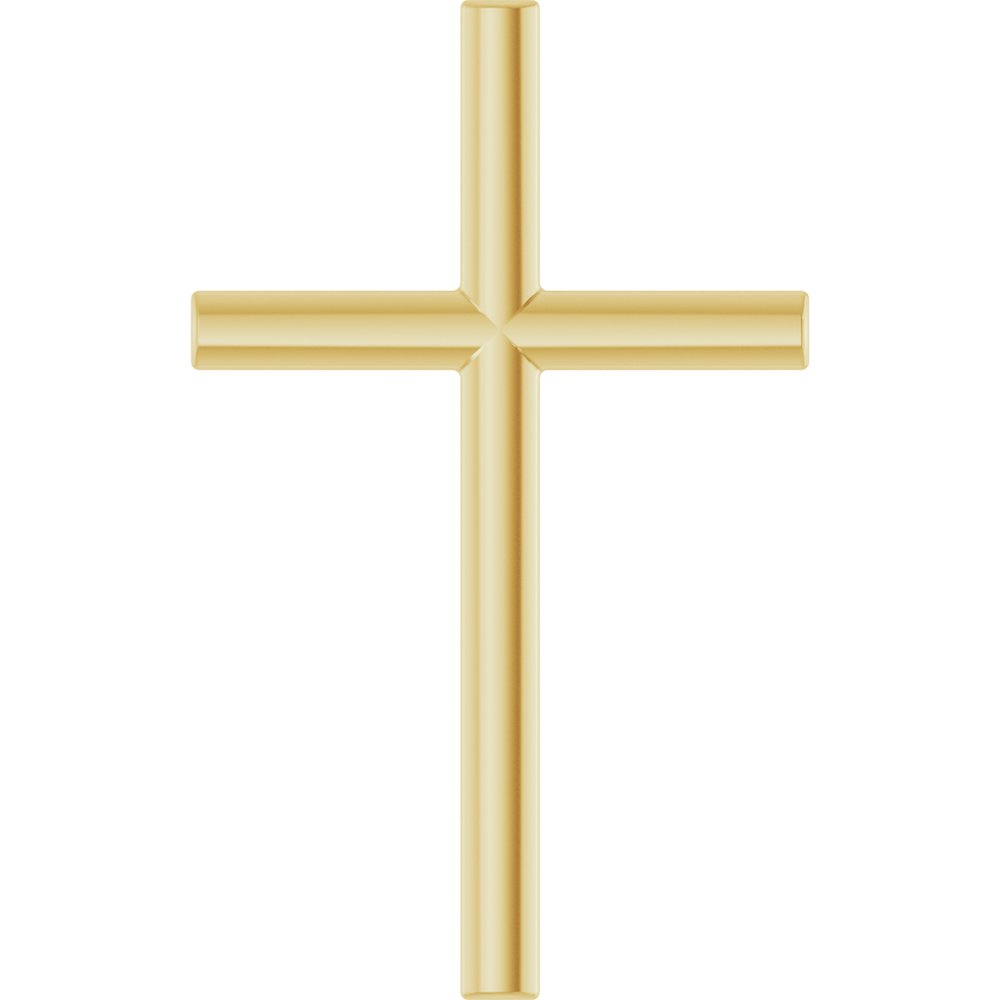14K Yellow Gold 21.7x13.5 mm Cross Pendant