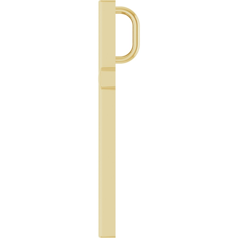 14K Yellow Gold 21.7x13.5 mm Cross Pendant