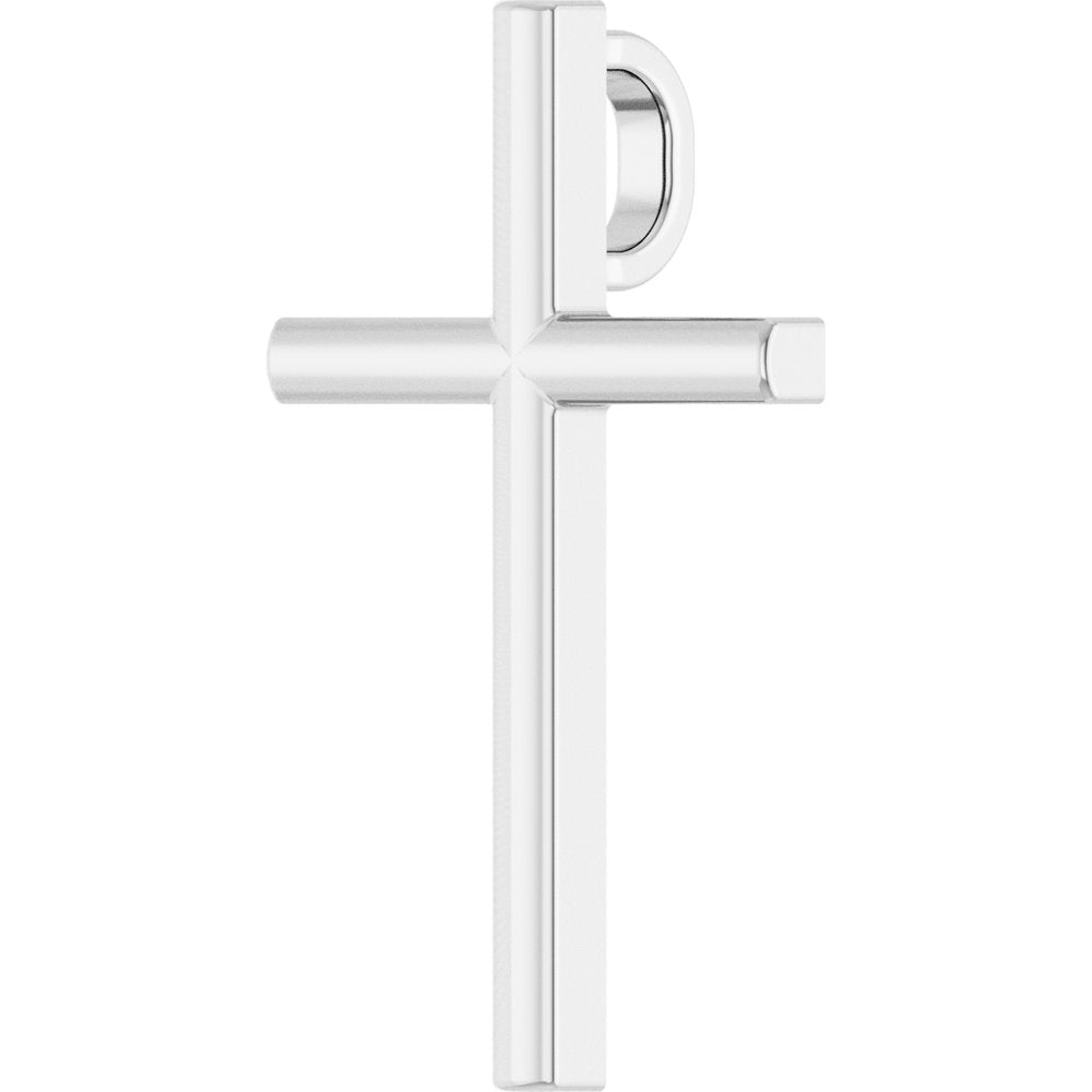 Sterling Silver 17.4x11.1 mm Cross Pendant