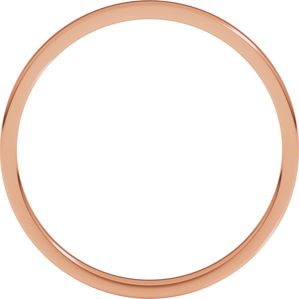 14K Rose Gold 1.5 mm Lightweight Flat Band Size 8