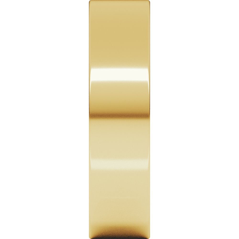14K Yellow Gold 5 mm Lightweight Flat Band Size 4.5