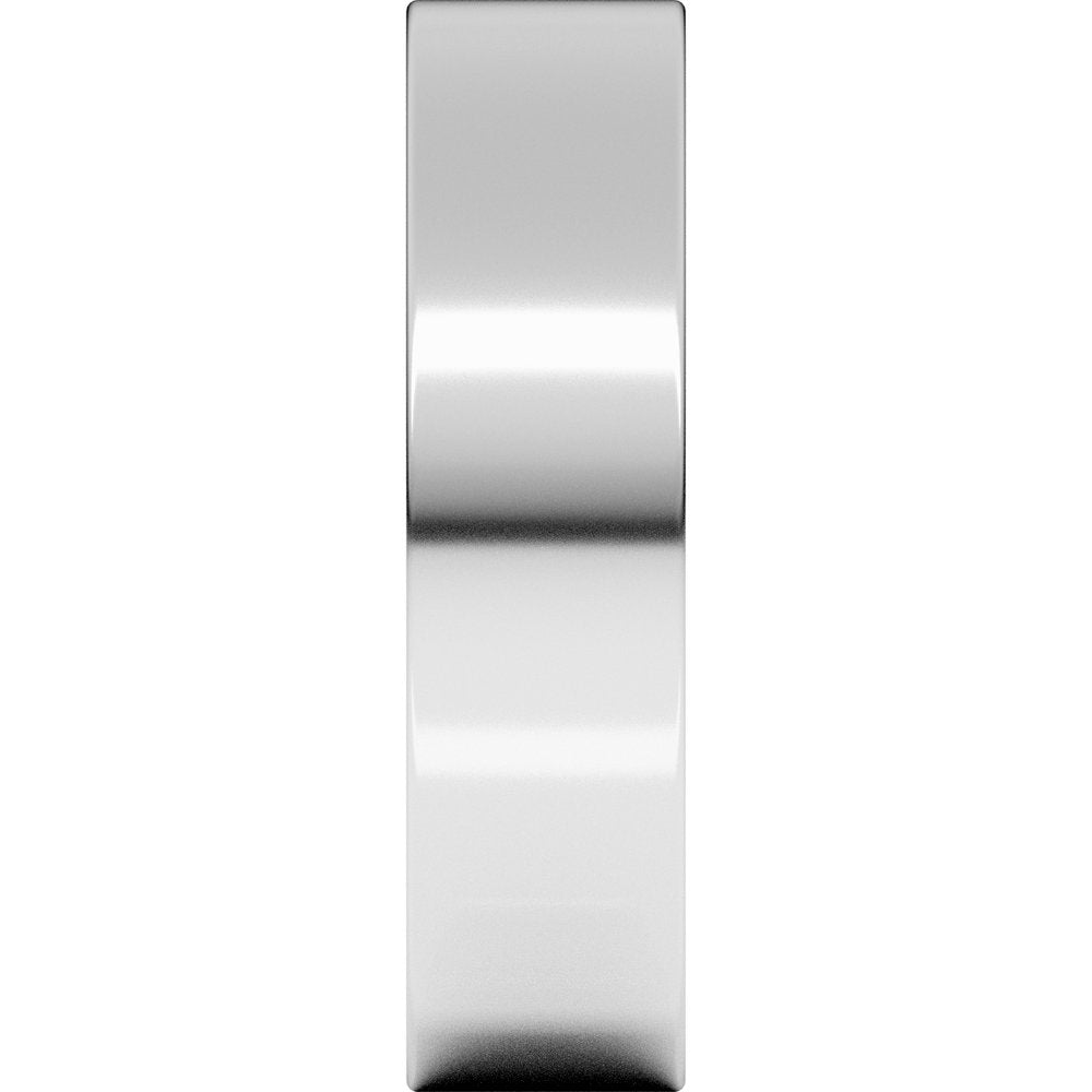 14K White Gold 5 mm Lightweight Flat Band Size 6.5