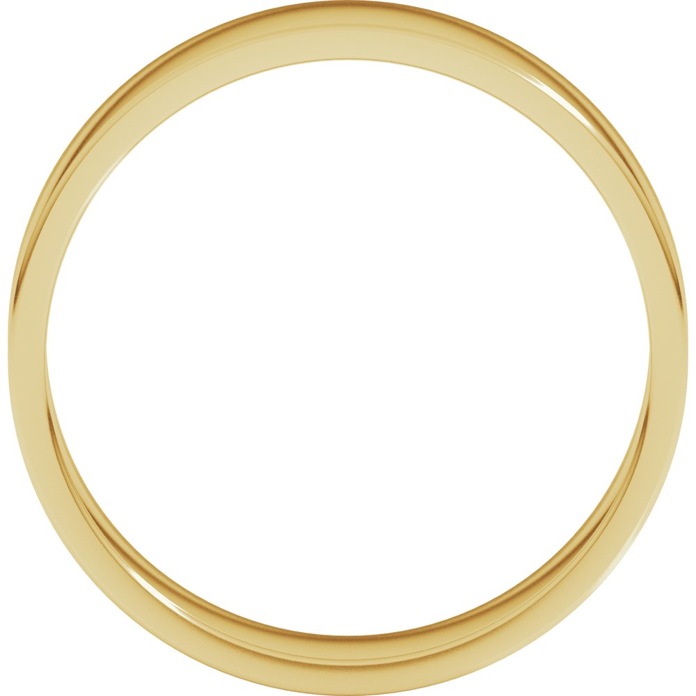 14K Yellow Gold 5 mm Lightweight Flat Band Size 4.5