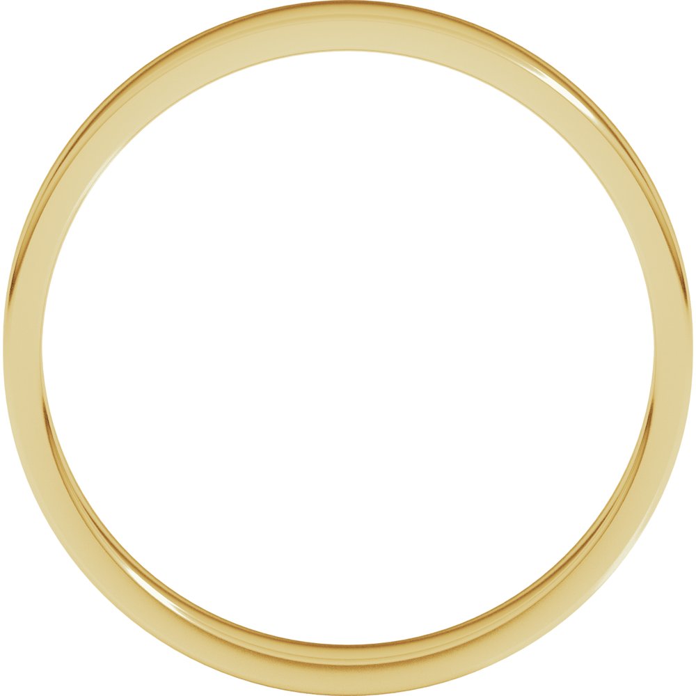 10K Yellow Gold 3 mm Lightweight Flat Band Size 5
