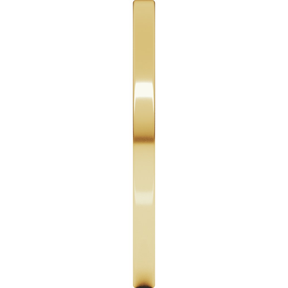 18K Yellow Gold 1.5 mm Lightweight Flat Band Size 6.5
