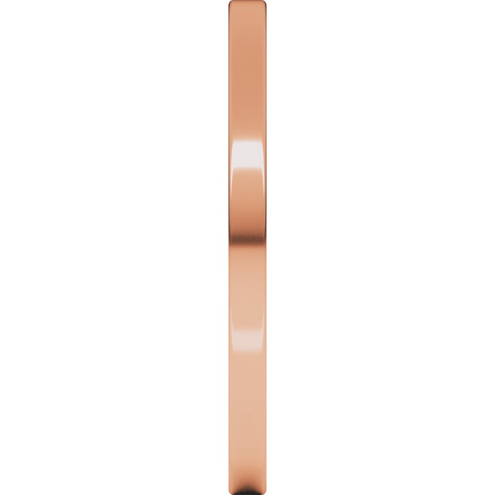 14K Rose Gold 1.5 mm Lightweight Flat Band Size 8