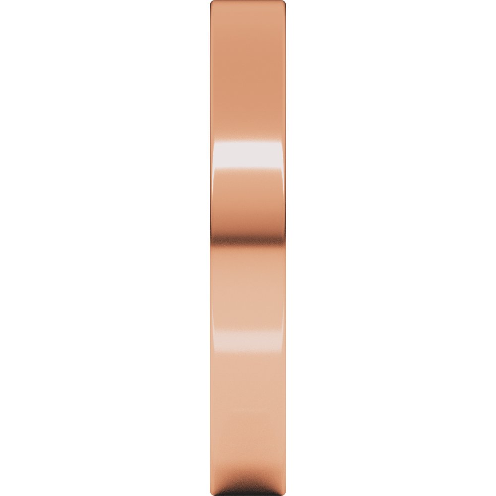 14K Rose Gold 3 mm Lightweight Flat Band Size 7