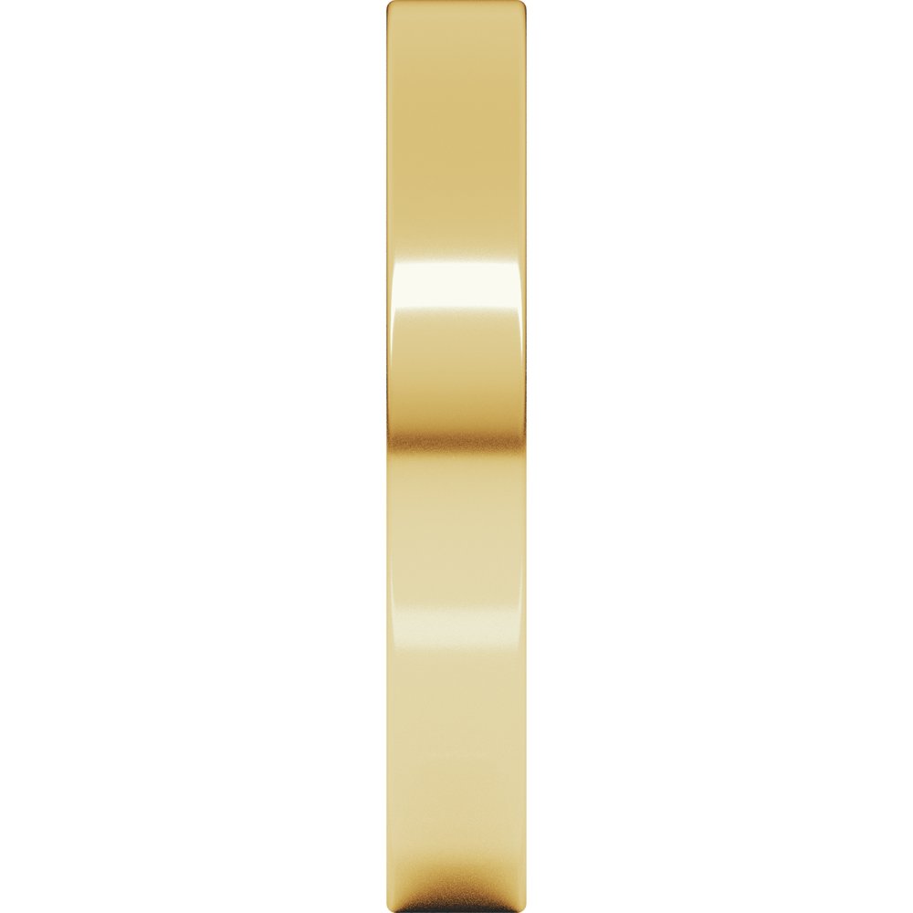 14K Yellow Gold 3 mm Lightweight Flat Band Size 4